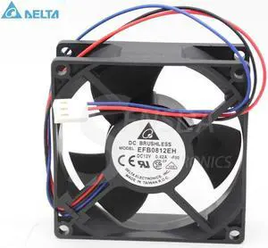 Delta EFB0812EH -F00 FOO 8025 8CM 80MM DC 12V 0.42A 3-pin computer cpu case Server Inverter Cooling fans