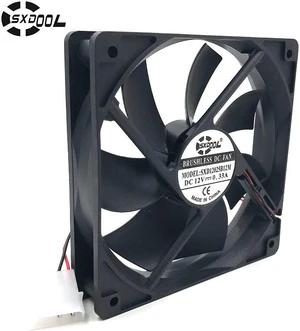 SXDOOL SXD12025B12M 120*120*25mm 12cm DC 12V Brushless cooling fan 0.33A 2000RPM 79CFM 36DBA 4D For server inverter case SXDOOL SXD12025B12M 120*120*25mm 12cm DC 12V Brushless cooling fan 0.33A 2000RPM 79CFM 36DBA 4D For server inverter case
