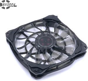 SXDOOL Slim 15mm Thickness, Best for Small Case, Big Airflow of 53.6CFM 120mm PWM Controlled Fan With De-vibration Rubber