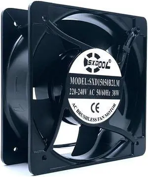 IP67 waterproof AC 220V-240V SXD15050B2LM 150*50mm 150mm 15cm metal frame axial case cooling fan