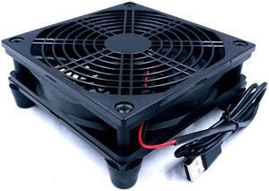 Router fan DIY PC Cooler TV Box Wireless Cooling Silent Quiet DC 5V USB power 120mm fan 120x25mm 12CM W/Screws Protective net