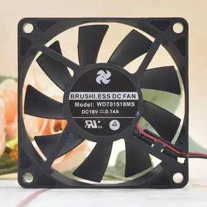 New 18V 0.14a 7cm 7015 WD701518MS silent fan for automobile refrigerator thermostat