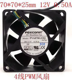 Foxconn 7025 12V CPU chassis power fan PVA070G12Q 7cm PWM temperature control fan