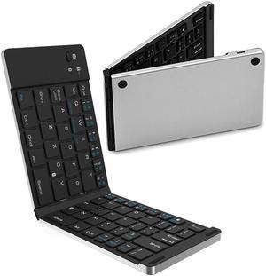 Bluetooth 3.0 Folding Keyboard Portable Wireless Ultra Slim keyboard, Rechargeable Keyboard Pocket-Size, Foldable Travel Keyboard for IOS/Android/Windows