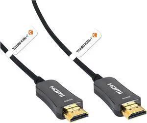 J-Tech Digital Fiber Optic HDMI 2.0 Ultra Slim Cable Supporting HDCP 2.2, 18Gbps, 4:4:4, HDR10, Dolby Vision, 200ft (60m) [JTECH-FCAB200]