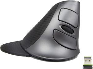 Wireless Ergonomic Mouse w/ Side Thumb Scroll Wheel