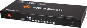 J-Tech Digital JTD4KSP0108 Premium Quality Ultra HD 4K 60HZ 1x8 HDMI Splitter High Resolutions Up To 4Kx2K 36-Bit Deep Color