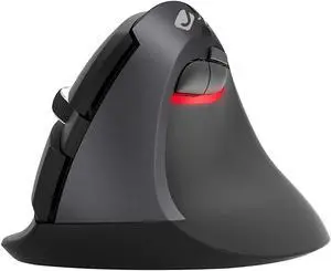 J-Tech Digital Wireless Ergonomic Vertical Mouse with Nano Transceiver, 3 DPI, Windows Mac, Black [V628M-2.4G]