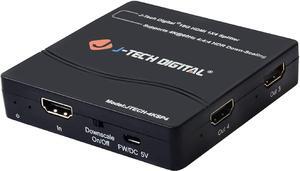 J-Tech Digital 4K60Hz 1X4 HDMI Splitter Supports Multi-Resolution Output 18GBps (JTECH-4KSP4)