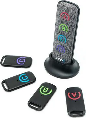 Wireless RF Key Finder Locator (1 Transmitter + 4 Receivers) (JTDKF4F)
