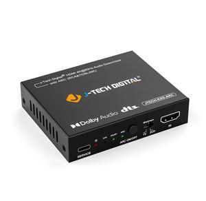J-Tech Digital HDMI Audio Extractor 4K 60Hz with HDMI-ARC & Audio Downmix, HDMI to Optical & RCA Converter, HDCP 2.2 DTS Digital 5.1 PCM (JTECH-EXD-ARC)