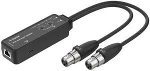 J-Tech Digital 2-Channel XLR to Dante Audio Input Adapter, Balanced/Unbalanced Analog to Digital Audio Converter Adapter, PoE & USB-C Power [JTECH-DA2EX]