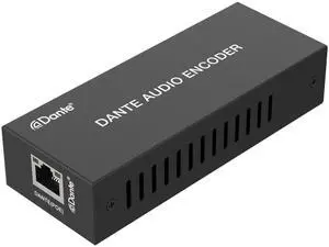 J-Tech Digital 2-Channel Dante Analog Audio Encoder with PoE, Balanced/Unbalanced Audio Input and 3-Level Gain Adjustment Audio Encoder [JTECH-DA2EP]