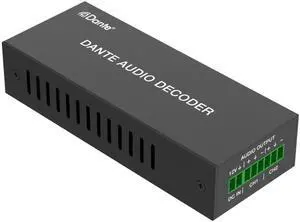 J-Tech Digital 2-Channel Dante Analog Audio Decoder with PoE, Balanced/Unbalanced Audio Output and 3-Level Gain Adjustment Audio Decoder [JTECH-DA2DP]