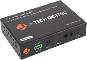 J-Tech Digital H.264 HDMI Video Decoder/Extender/Matrix Over Ethernet, with RS232 passthrough, IR Routing (Receiver/Decoder) [JTD-H264-N2N-R]