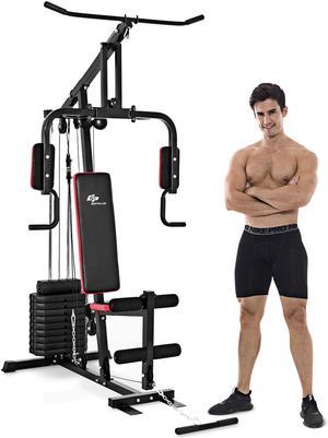 Costway Multifunction Cross Trainer Workout Machine Strength Training Fitness Exercise