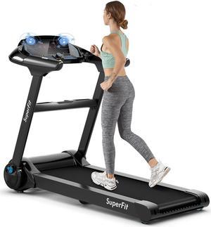 Goplus 2.25HP Folding Treadmill Running Machine LED Touch Display