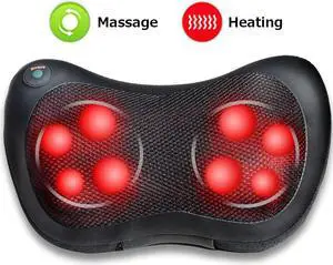 Costway Shiatsu Shoulder Neck Back Massage Pillow with Heat Deep Kneading Massager Car Seat