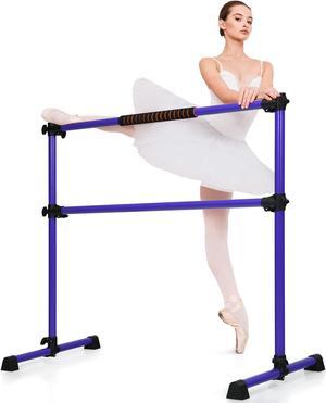 Goplus 4FT Portable Double Freestanding Ballet Barre Dancing Stretching  Silver