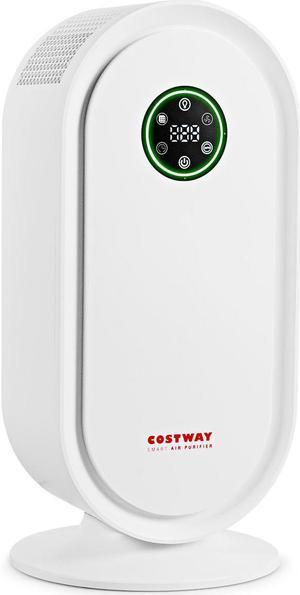 Costway Air Purifier True HEPA Filter Activated Carbon Filter
