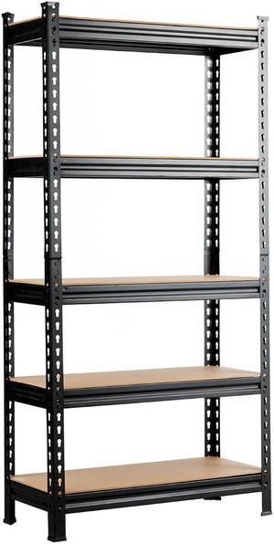 Costway 5-Tier Metal Storage Shelves 60'' Garage Rack Adjustable