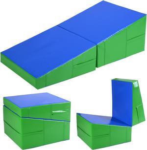 Incline Gymnastics Mat Wedge Folding Gymnastics Gym Fitness Tumbling 48''x24''x14''