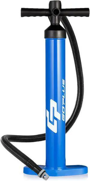Goplus SUP Hand Pump Max 29 PSI Double Action Manual inflation High Pressure with Gauge