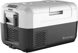 Costway 37 Quart Portable Electric Car Cooler Refrigerator Compressor Freezer Camping