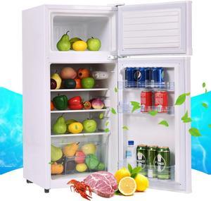 Costway 2 Doors 3.4 cu ft. Unit  Compact Mini Refrigerator Freezer Cooler