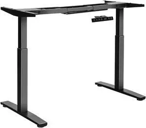 Electric Stand Up Desk Frame Dual Motor Height Adjustable Sit Stand w/Controller