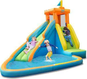 Costway  Kids Bounce House Castle Splash Water Pool Without Blower