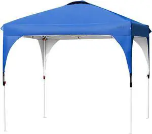 10x10 FT Outdoor Pop Up Tent Canopy Height Adjustable Sun Shelter W/ Roller Bag