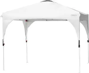 10x10 FT Outdoor Pop Up Tent Canopy Height Adjustable Sun Shelter W/ Roller Bag