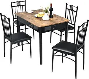 Costway 3PCS Patio Rattan Furniture Set Conversation Wicker Sofa Set w/Cushion Garden