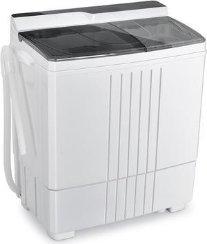 Auertech Portable Washing Machine, 20lbs Mini Twin Tub Washer Compact  Laundry Machine with Built-in Gravity Drain Time Control, Semi-automatic  12lbs Washer 8lbs Spinner for Dorms, Apartments, RVs