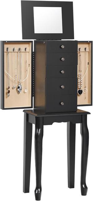 Jewelry Cabinet w/ Mirror Armoire Storage Box Chest Standing Organizer Christmas