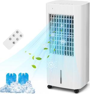 Costway 3-In-1 Evaporative Air Cooler w/ Humidifier & Fan Portable Rolling Swamp Cooler