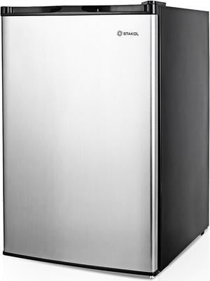 3 cu.ft. Compact Upright Freezer w/Single Stainless Steel Door Removable Shelves