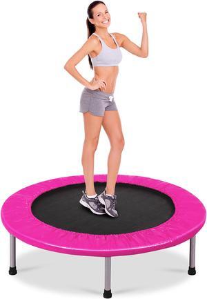Costway 38'' Rebounder Trampoline Adults and Kids Exercise Workout w/Padding & Springs