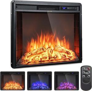 Costway 26 Inch Recessed Electric Fireplace heater W/ Remote Control 750W/1500W