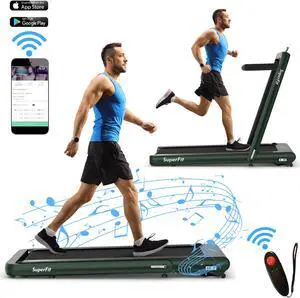SuperFit 4.75HP 2 In 1 Folding Home Treadmill with Remote APP Control