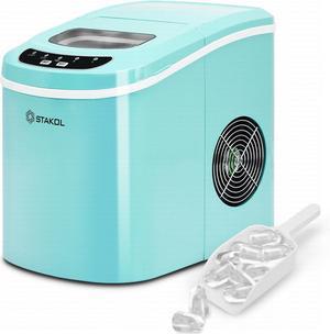Stakol Portable Compact Electric Ice Maker Machine Mini Cube 26lb/Day Mint Green