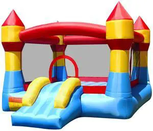 Costway Kid Inflatable Bounce House Castle Moonwalk Playhouse Jumper Slide