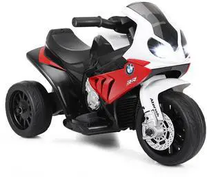 Costway Kids Ride On Motorcycle BMW Licensed 6V Electric 3 Wheels Bicycle Music & Light Red