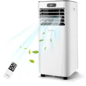 Costway 6000 BTU (10000 BTU ASHRAE) Portable Air Conditioner w/ Remote Control 3-in-1 Air Cooler w/ Drying White