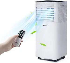 Costway 5000 BTU (8000 BTU ASHRAE) Portable Air Conditioner 3-in-1 Air Cooler w/Dehumidifier & Fan Mode Black