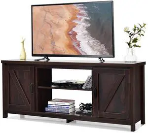 Costway 59'' TV Stand Media Console Center w/ Storage Cabinet for 65'' TV Coffee