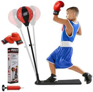 Costway Punching Bag for Kids with Gloves and Adjustable Height for Boys and Girls Costway Punching Bag for Kids with Gloves and Adjustable Height for Boys and Girls