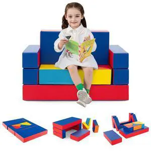 Costway 4-in-1 Crawl Climb Foam Shapes Playset Softzone Toy Toddler Preschoolers Kids Multi-color Costway 4-in-1 Crawl Climb Foam Shapes Playset Softzone Toy Toddler Preschoolers Kids Multi-color