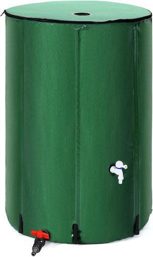 100 Gallon Portable Rain Barrel Water Collector CollapsibleTank w /Spigot Filter